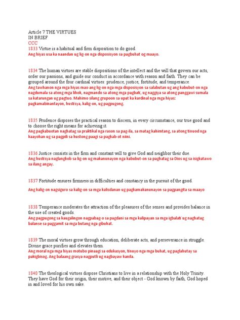 Article 7 The Virtues .